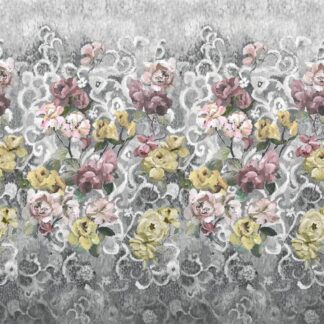 Papel De Parede Tapestry Flower Platinum