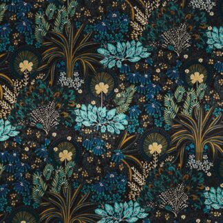 Tecido Opium Marine / Jaune Or